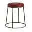 Max Low Stool Clear Lacq Frame Vintage Red Seat Pad ZA.7298ST