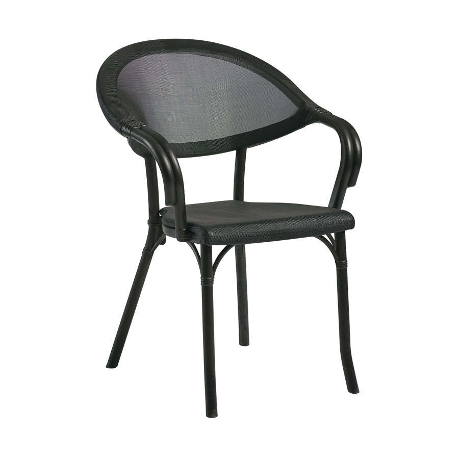 Selva-Armchair-Black-Frame-Black-Seat-and-Back-ZA.6727C Selva Armchair – Black frame – Black seat and Back