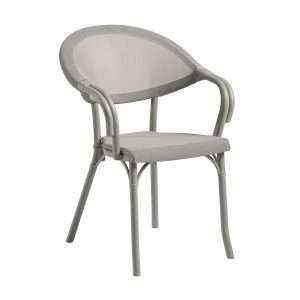 Selva Armchair Taupe Frame Linen Seat and Back ZA.6729C