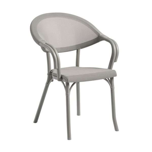 Selva Armchair – Taupe frame – Linen seat and Back