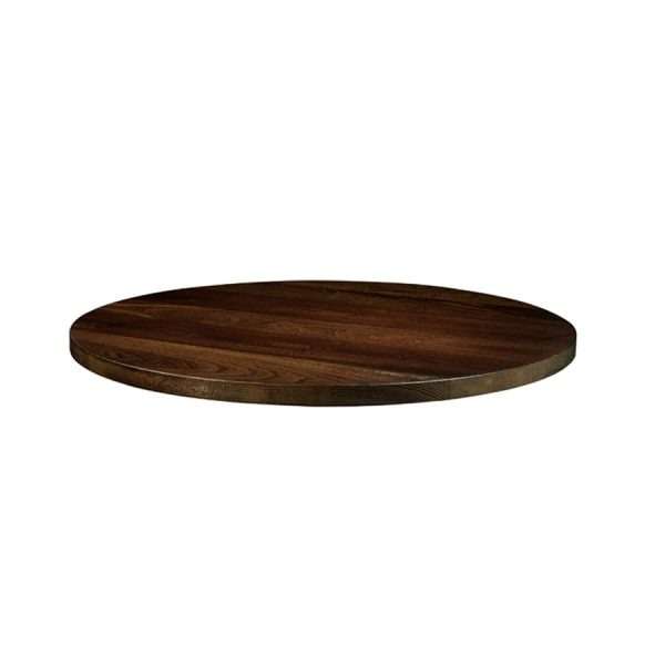 Solid Ash Table Top – Dark Walnut – 90cm dia (Round)