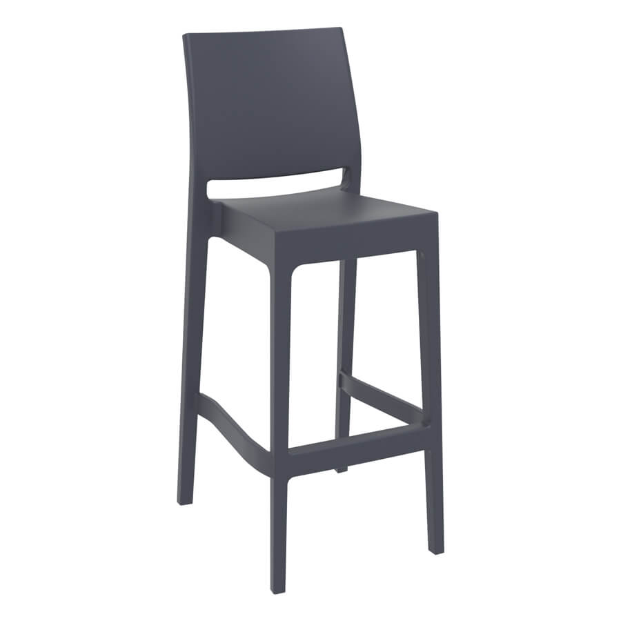 Maya Bar 75 Stool – Dark Grey