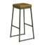 Style Bar Stool Laquered Frame Vintage Gold Seat Pad ZA.72102ST