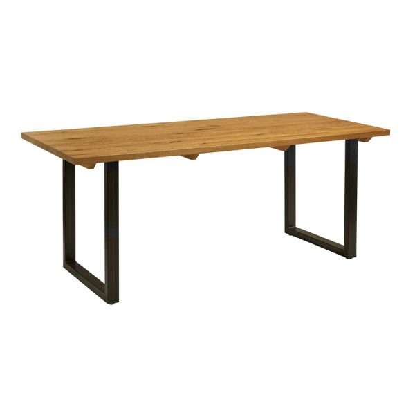 Wentworth ‘Loop’ Dining Table – Clear – Character Oak – 180cmx75cm