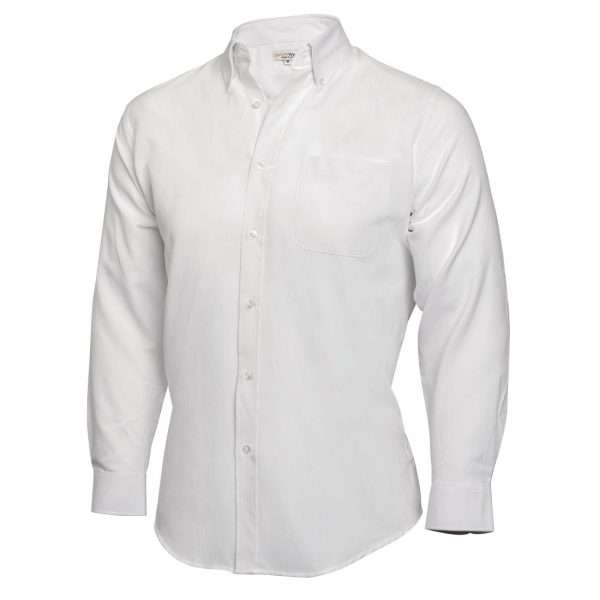 Chef Works Oxford Button Down Collar Shirt White M