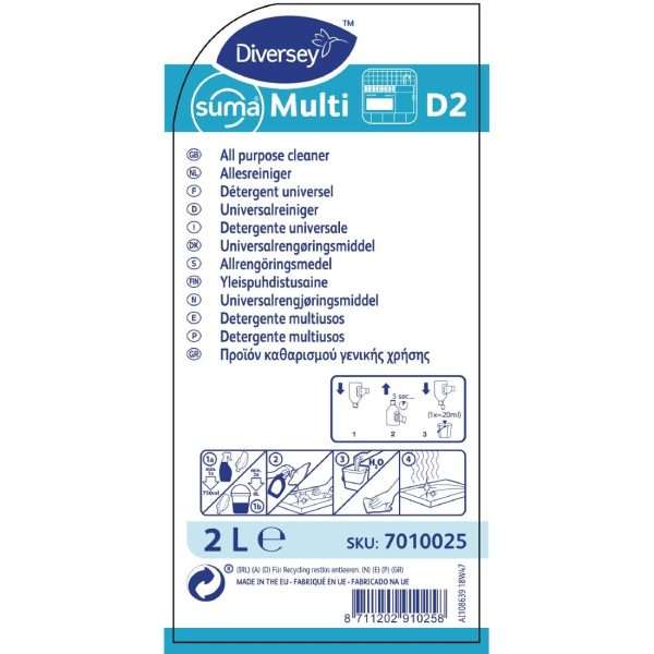 Suma Multi D2 All-Purpose Cleaner Concentrate 2Ltr