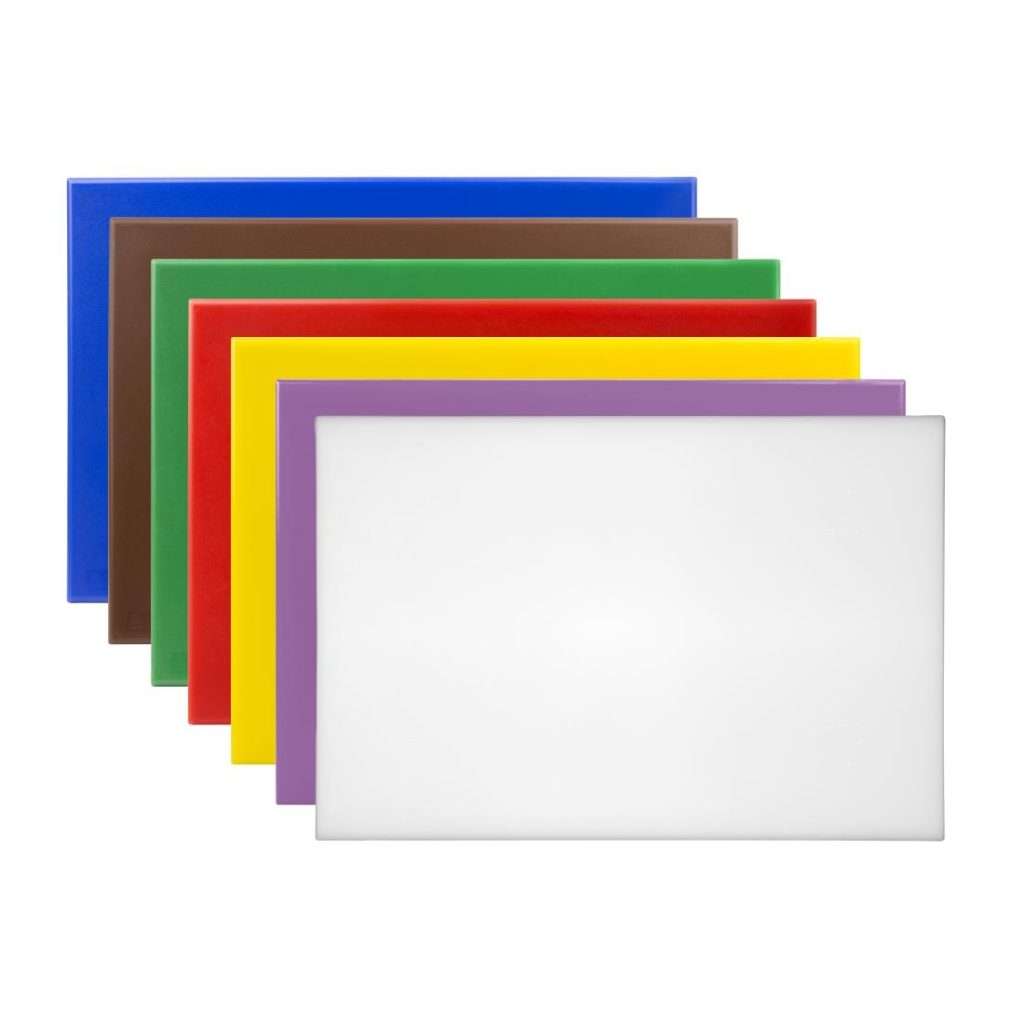 Hygiplas High Density Anti Bacterial Chopping Boards (Set of 7 – 10mm High)