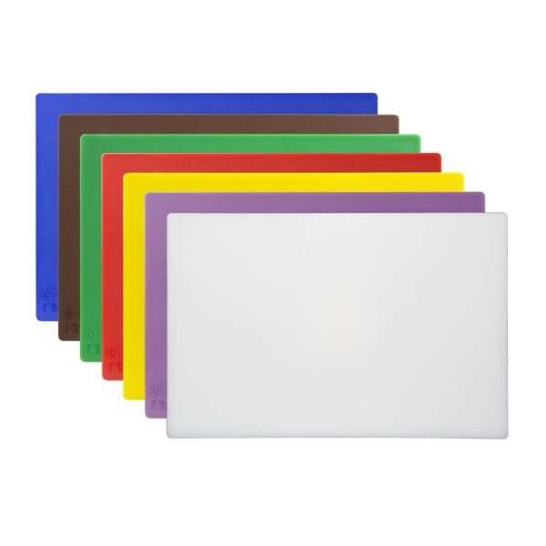 Hygiplas Low Density Anti Bacterial Chopping Boards (Set of 7 – 10mm High)