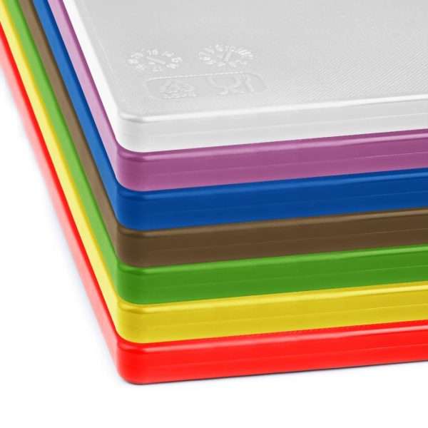 Hygiplas Low Density Anti Bacterial Chopping Boards (Set of 7 – 10mm High)