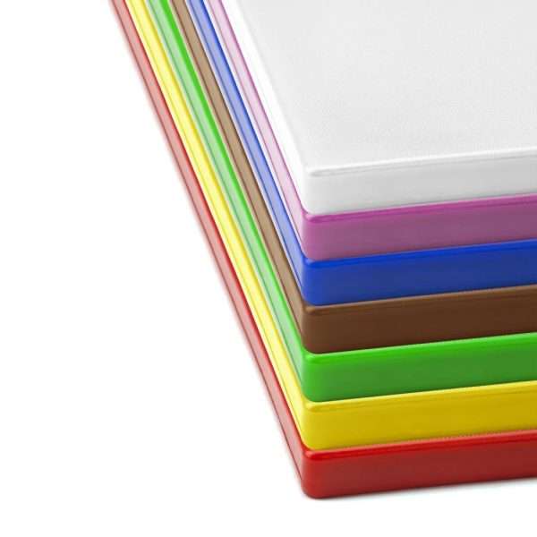 Hygiplas Low Density Chopping Board Set Large (Set of 7 – 20mm High)