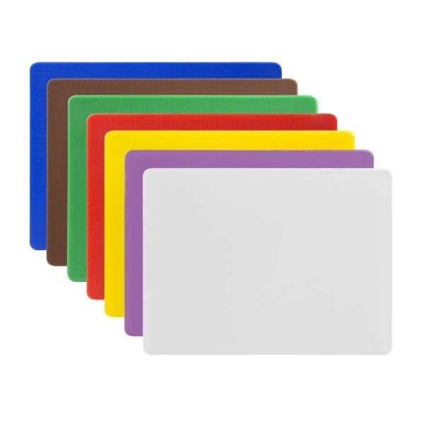 Hygiplas Low Density Chopping Board Set Small (Set of 7 – 12mm High)