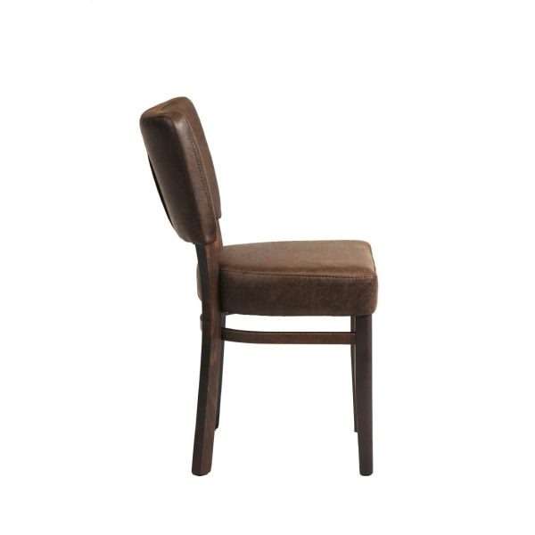 Oregon Wenge Wood and Faux Leather Dining Chair Espresso (Pack of 2)