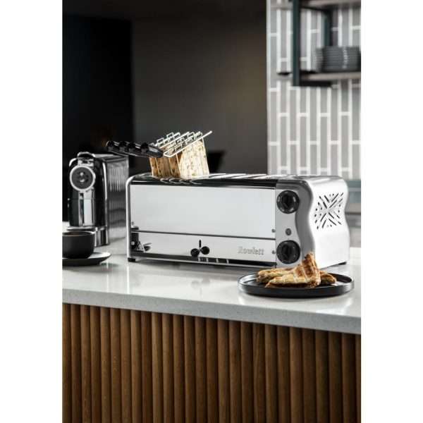 Rowlett Esprit 6 Slot Toaster Chrome w/2x Additional Elements & Sandwich Cage