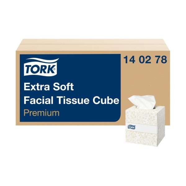 Tork Premium Extra Soft Facial Tissues Cube 2ply (30×100)
