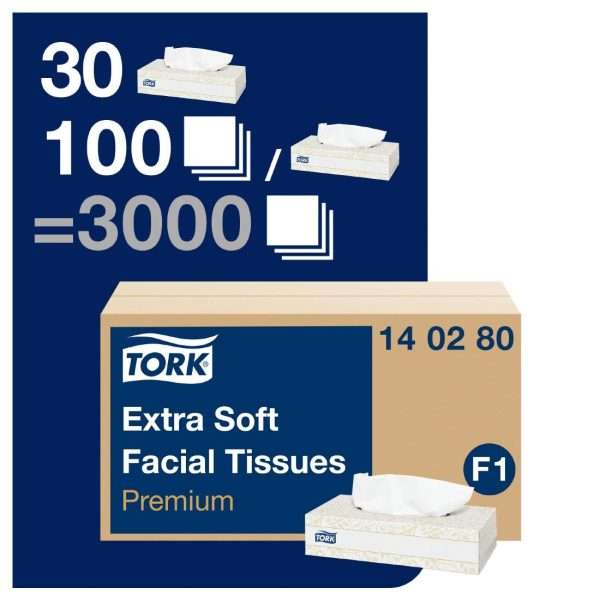 Tork Premium Extra Soft Facial Tissues 2ply (30×100)