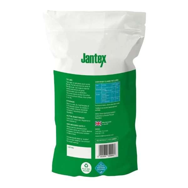 Jantex Green RTU Surface Sanitiser Wipes Refill Pack 200mm (Pack of 200)