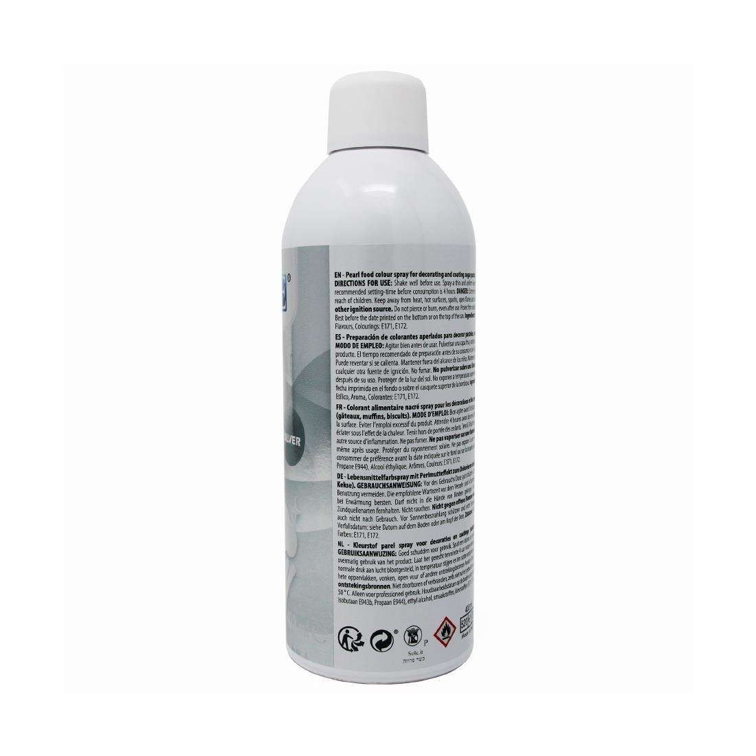 cx147_40 PME Edible Lustre Spray Silver 400ml