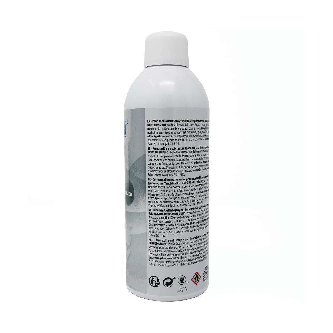 cx147_41 PME Edible Lustre Spray Silver 400ml