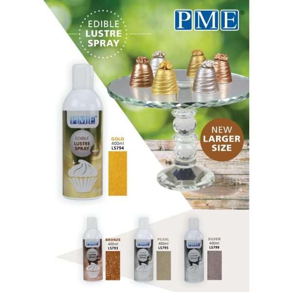 PME Edible Lustre Spray Pearl 400ml