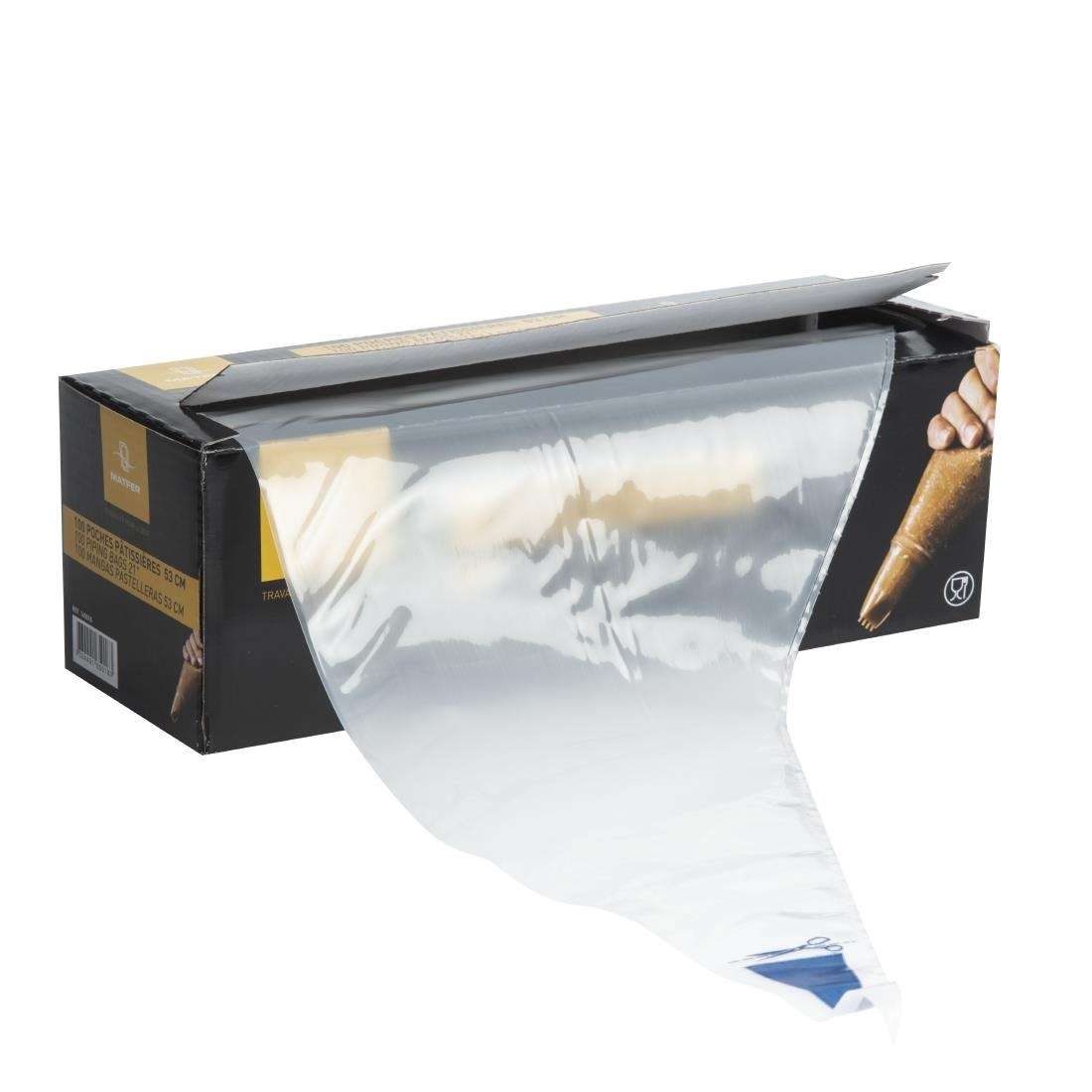 cx523_3 Matfer Bourgeat Disposable Piping Bags Clear (Roll of 100x530mm)
