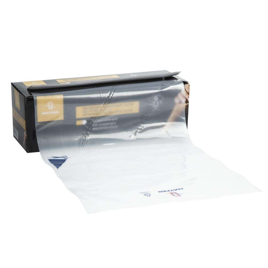 cx523_4 Matfer Bourgeat Disposable Piping Bags Clear (Roll of 100x530mm)