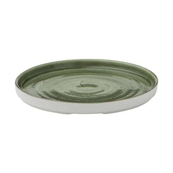 Churchill Stonecast Patina Walled Plates Green 220mm (Pack of 6)