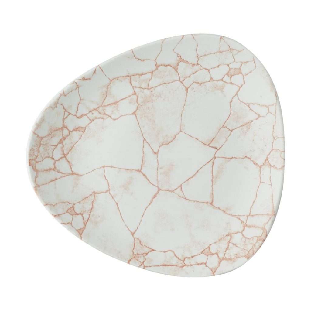 Churchill Studio Prints Kintsugi Lotus Plates Coral 178mm (Pack of 12)