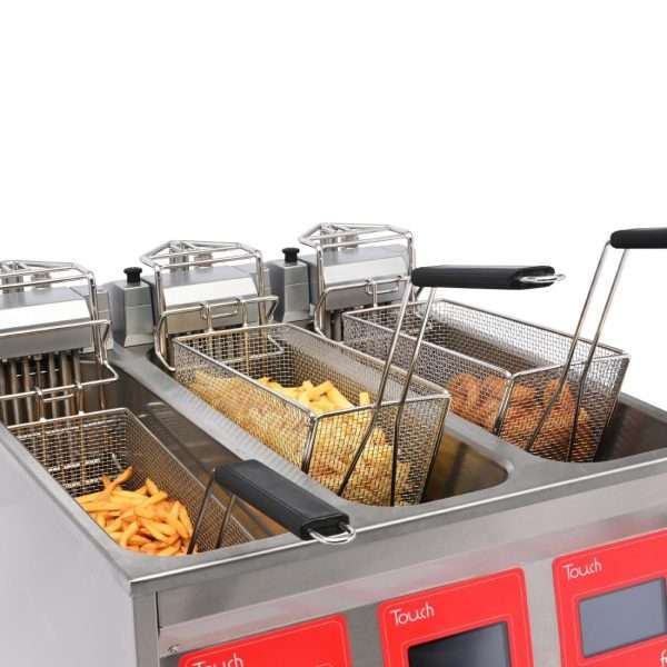 FriFri Touch 633 Electric Free Standing Triple Tank Filtration Fryer TL633M31G0