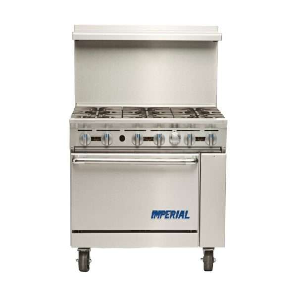 Imperial Six Burner Gas Oven Range with Splashback LPG IR-6-SPLASHBACK