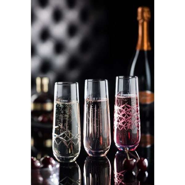 Utopia Raffles Vintage Champagne Glasses 300ml (Pack of 6)