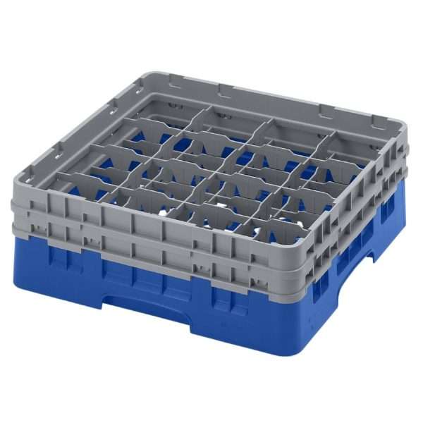 Cambro Camrack Blue 16 Compartments Max Glass Height 133mm