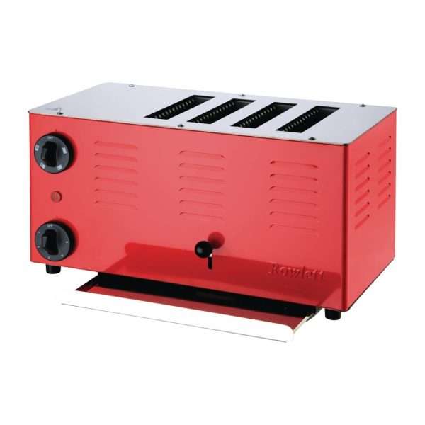 Rowlett Regent 4 Slot Toaster Traffic Red with 2x Additional Elements