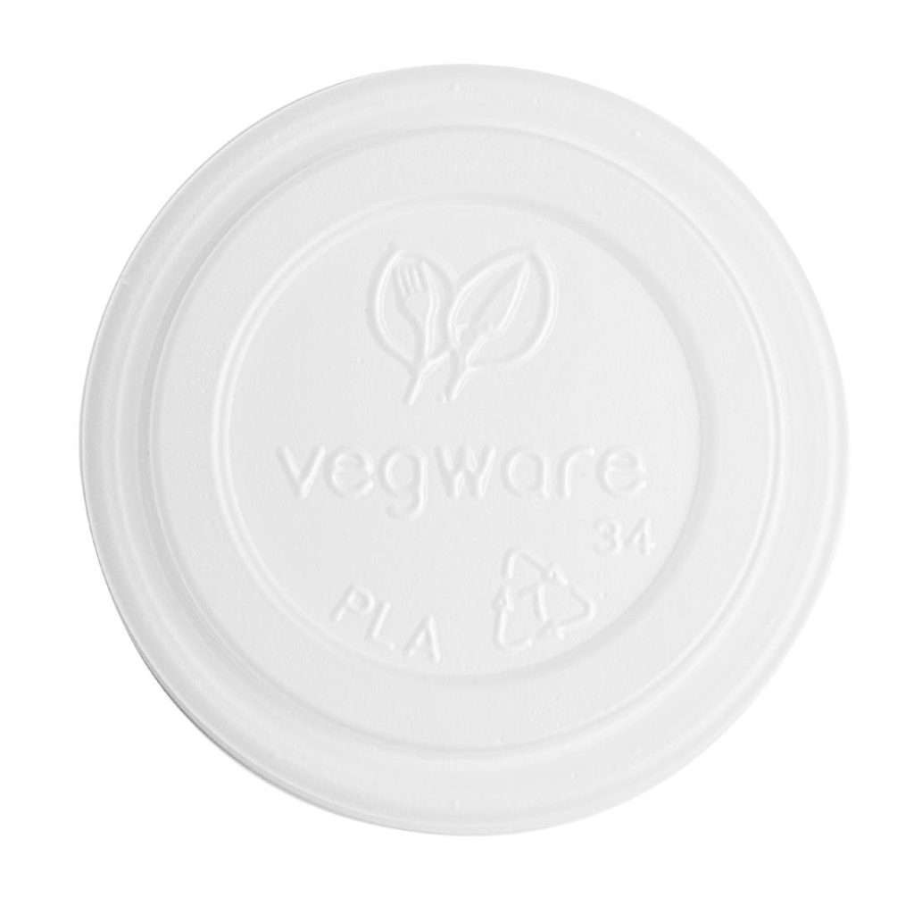 Vegware 62-Series CPLA Hot Cup Lid – 4oz (Case 2000)