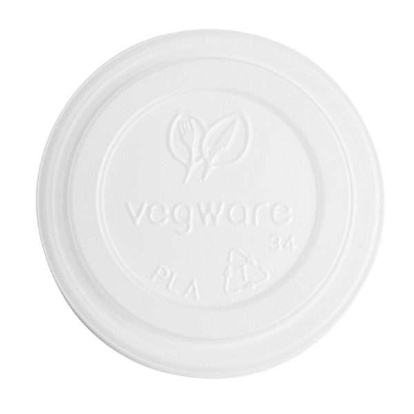 Vegware 62-Series CPLA Hot Cup Lid – 4oz (Case 2000)