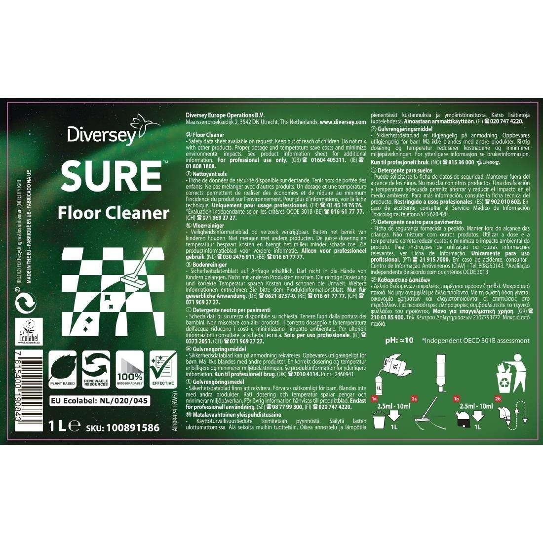 fa229_label SURE Floor Cleaner Concentrate 1Ltr