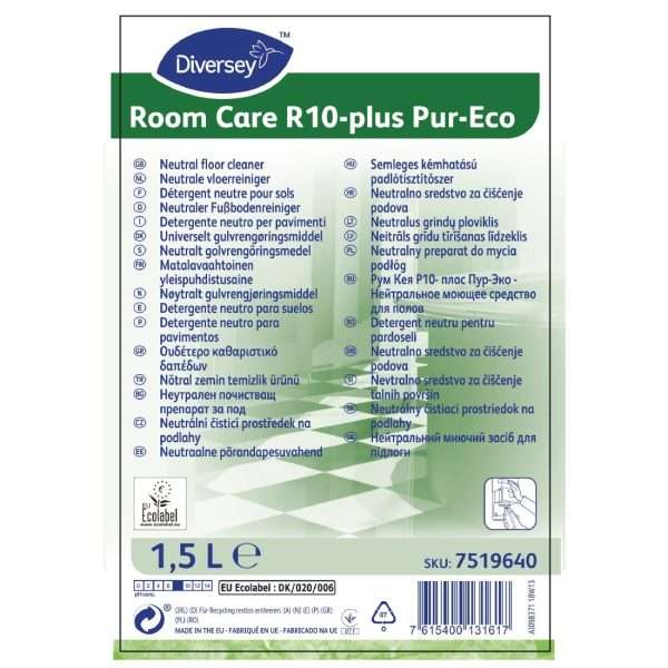Room Care R10-plus Pur-Eco Neutral Floor Cleaner Concentrate 1.5Ltr