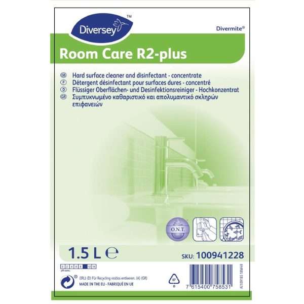 Room Care R2-plus Hard Surface Cleaner and Disinfectant Concentrate 1.5Ltr