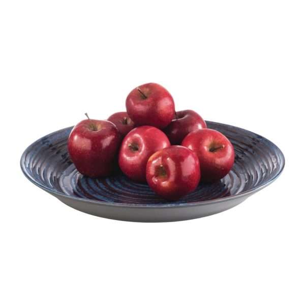 APS Loops Melamine Flat Bowl Blue 320mm