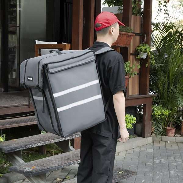 Vogue Insulated Delivery Back Pack Grey 550x400x400mm
