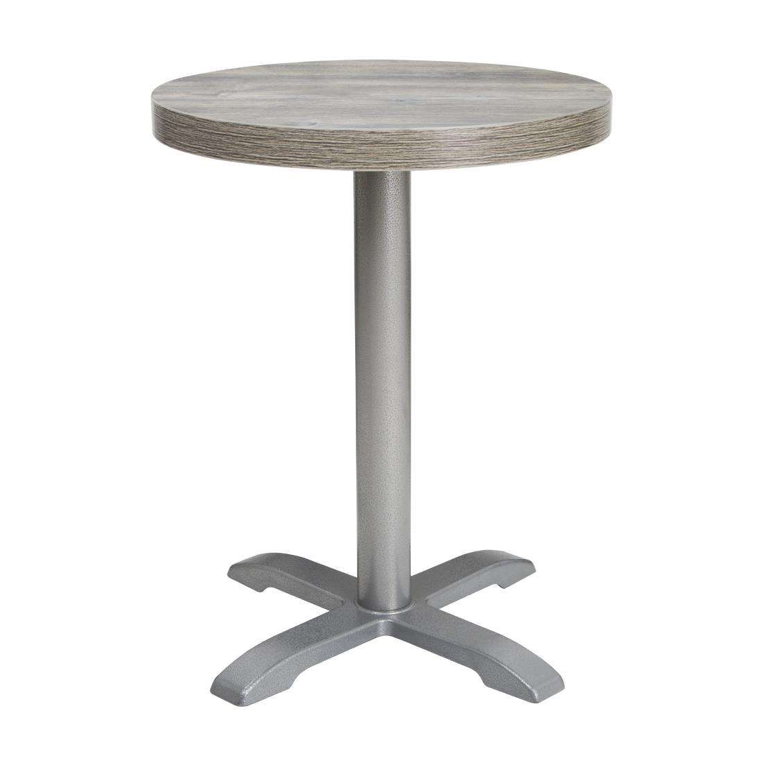 ft292_roundtabletop5 Bolero Pre-Drilled Round Melamine Table Top Ash Grey 600mm