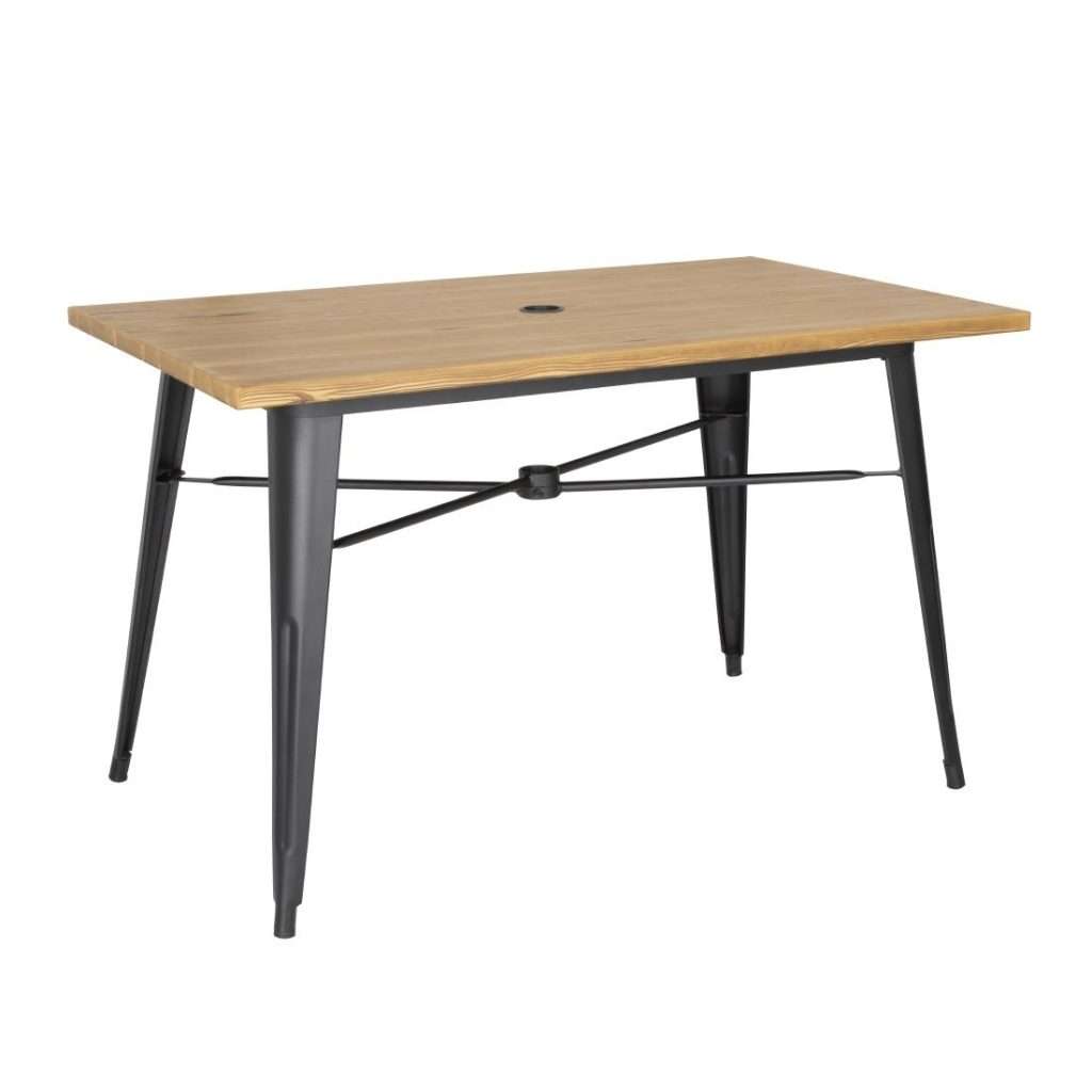Bolero Complete Outdoor Table 120x76x76cm – Light Wood
