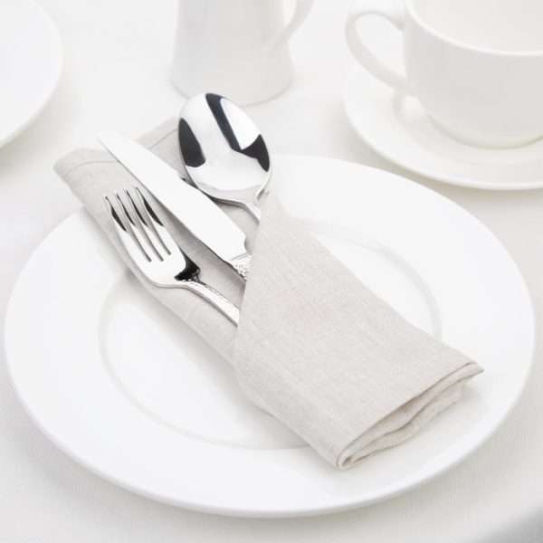 Olympia Linen Table Napkin Sand 400x400mm (Pack of 12)