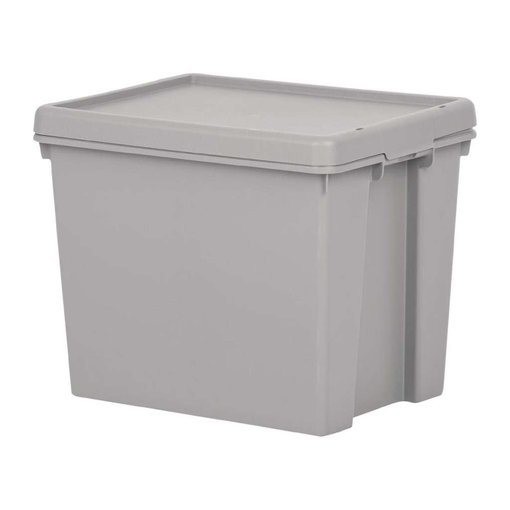 Wham Bam Upcycled Cement Grey Storage Box & Lid 24Ltr