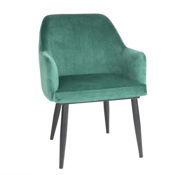 Bolero Lia Velvet Set of 2 Chairs – Dark Green
