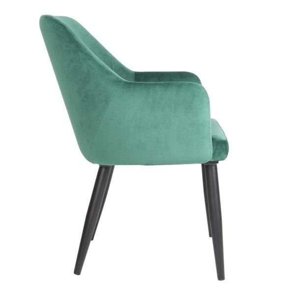 Bolero Lia Velvet Set of 2 Chairs – Dark Green