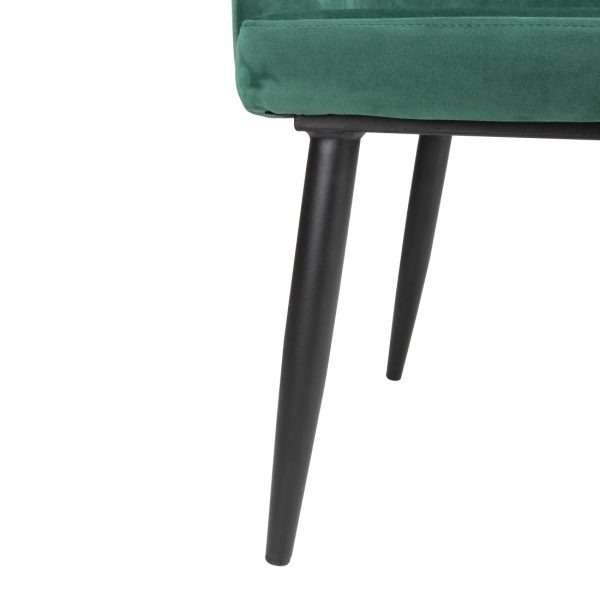 Bolero Lia Velvet Set of 2 Chairs – Dark Green