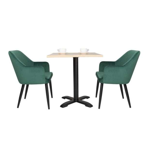 Bolero Lia Velvet Set of 2 Chairs – Dark Green