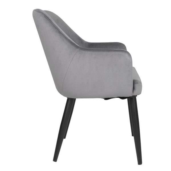 Bolero Lia Velvet Set of 2 Chairs – Grey