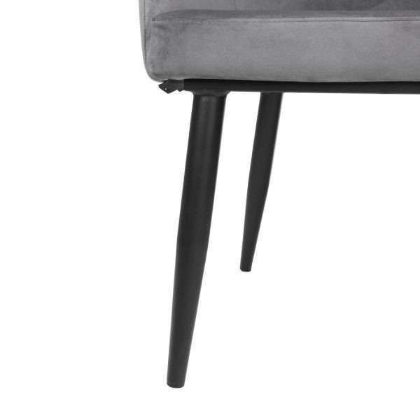 Bolero Lia Velvet Set of 2 Chairs – Grey