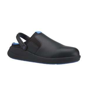 WearerTech Refresh Safety Toe Clog Black with Modular Insole Size 37